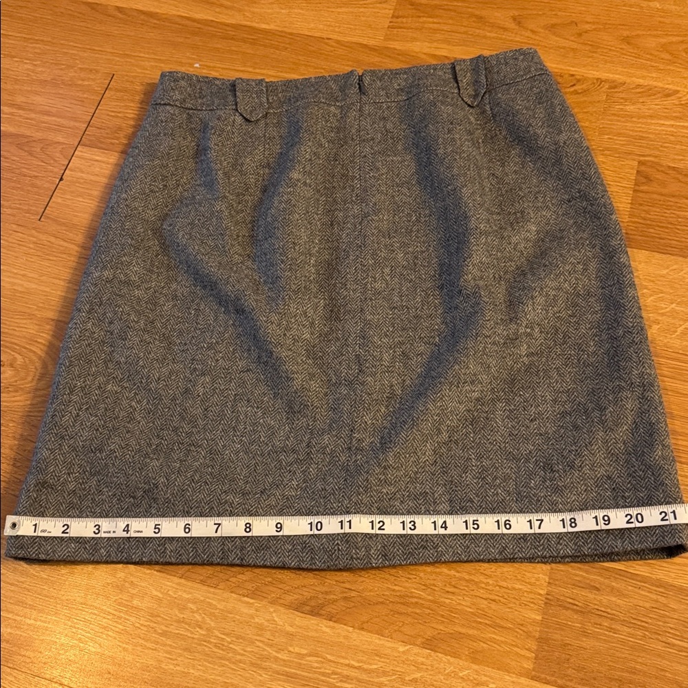 Talbots Gray Wool Blend Herringbone Lined Pencil … - image 5